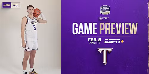 Parking James Madison Dukes at Troy Trojans Mens Basketball