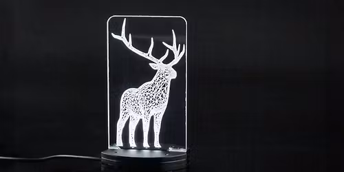 Intro to Lasercutting - Etched Acrylic LED Lamps