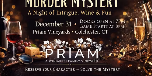 \ud83d\udd75\ufe0f\u200d\u2642\ufe0f\u2728 New Year\u2019s Eve Mystery Night at Priam