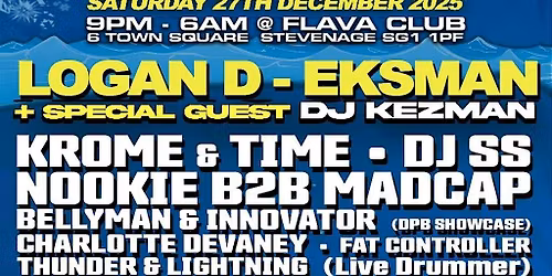 epidemik Xmas Party @ Flava Bar Stevenage Sat 27th Dec 9pm-6am