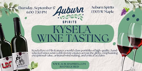 KYSELA  WINE TASTING
