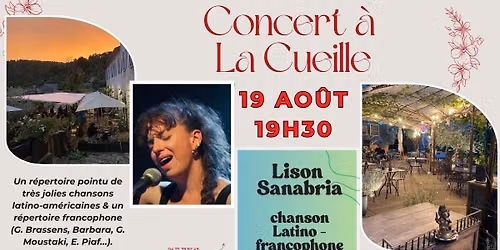 Lison Sanabria \u00e0 La Cueille