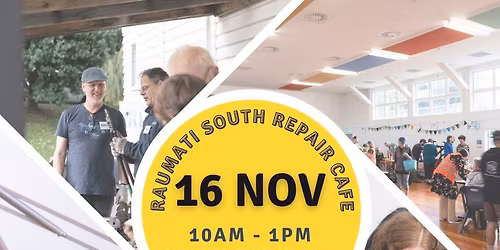 Raumati South Repair Cafe - 16 Nov