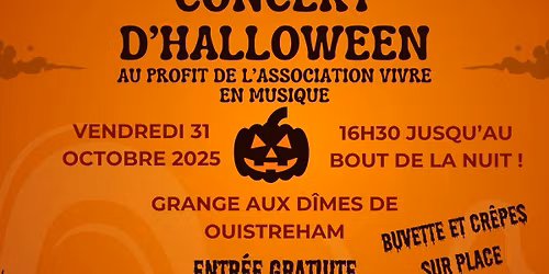 Concert d'Halloween \u00e0 la grande aux d\u00eemes, venez d\u00e9guis\u00e9s !
