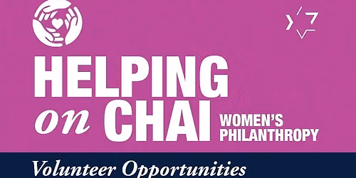 Women\u2019s Philanthropy June Helping on Chai