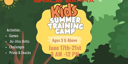 Gracie Barra Centennial Summer Camp June 15th - 19th
