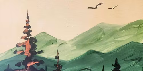 Watercolor Pines-Paint Party