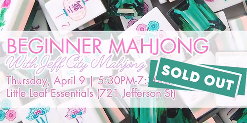 SOLD OUT Beginner Mahjong Workshop