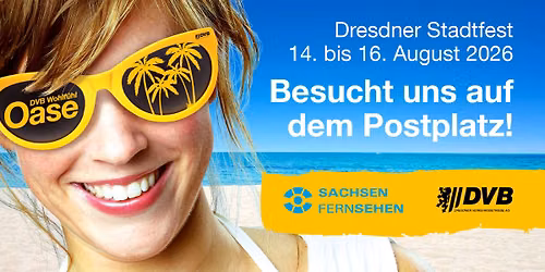DVB-Wohlf\u00fchloase auf dem Postplatz zum Dresdner Stadtfest 2026