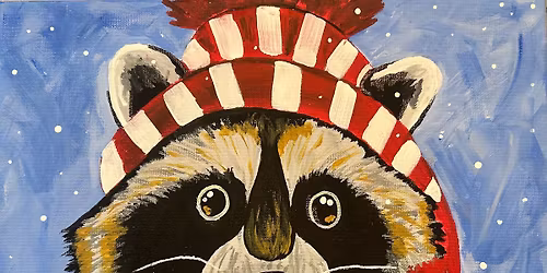 Winter Racoon Paint Party