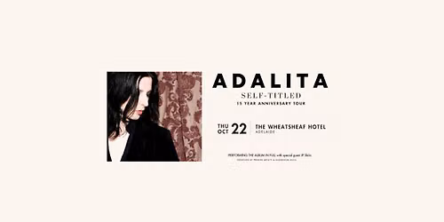Adalita \u2013 15th Anniversary Tour | Adelaide *SOLD OUT