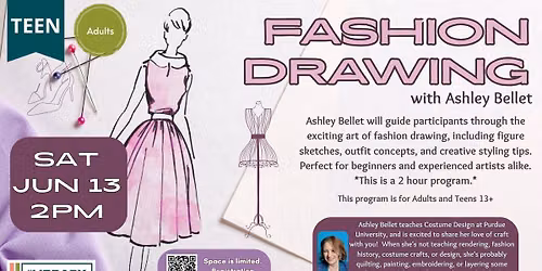 Adult and Teen Program: Fashion Drawing with Ashley Bellet
