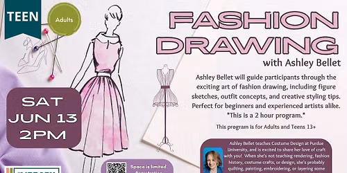 Adult and Teen Program: Fashion Drawing with Ashley Bellet