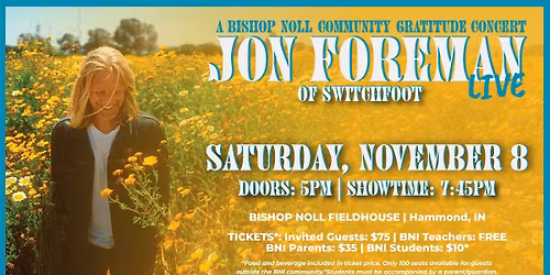 Jon Foreman Live: A Community Gratitude Concert
