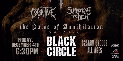 Stranger Attractions Presents PSYCROPTIC w\/ INFERI, COGNITIVE & SUMMONING THE LICH!! 