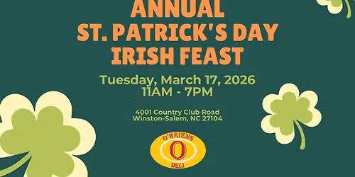 Annual St. Patrick\u2019s Day Irish Feast