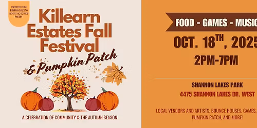 Killearn Estates Fall Festival + Pumpkin Patch