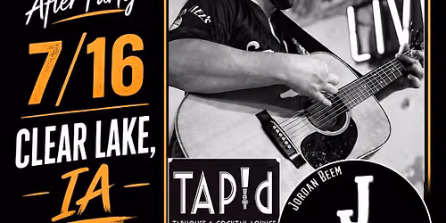Jordan Beem Live-  Thursday\u2019s on Main After Party @ Tap\u2019d!