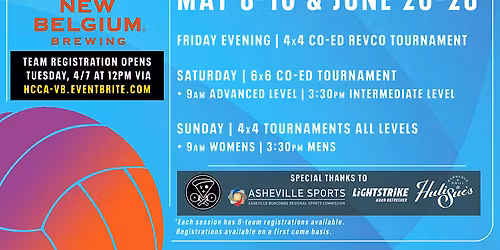 HCCA Indoor Volleyball  Tournament Weekend | June 26-28, 2026