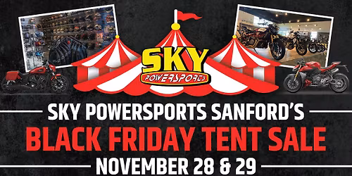 BLACK FRIDAY TENT SALE \u2014 NOV 28 & 29