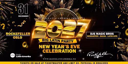 NYTT\u00c5RSFEST 2027: BIG LATIN PARTY P\u00c5 ROCKEFELLER!