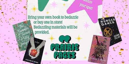 Book Bedazzling at Prairie Pages