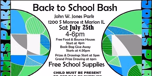 Back 2 School Bash Jones Park