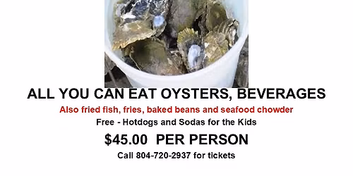 Rives Ruritan & Carson Volunteer Fire Department Oyster Feast