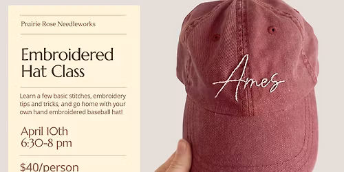 Embroidered Hat Class