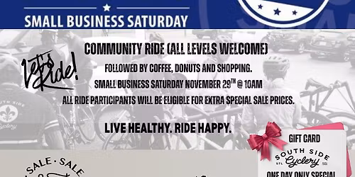 Small Business Saturday Communiuty Ride and Shopping Event