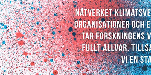 KlimatSveriges n\u00e4tverkstr\u00e4ff 2025 l\u00f6rdag 22 nov. 12.30