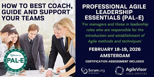 Certified Training | Professional Agile Leadership (PAL-E)