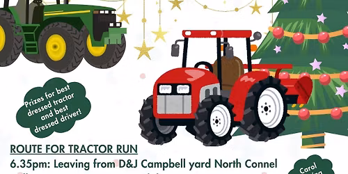 Christmas Tree Switch On and Tractor Run