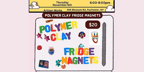 Polymer Clay Fridge Magnets Workshop with Little Button Craft!