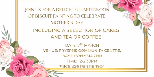 Biscuit decorating and cakes for Mother's Day