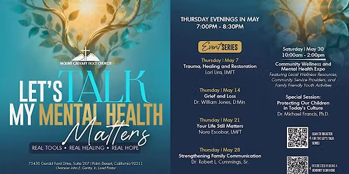 Let's Talk: My Mental Health Matters 2026 Series and Community Expo