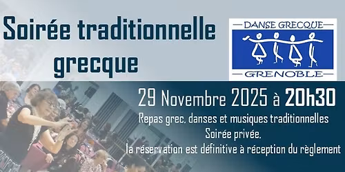 Soir\u00e9e traditionnelle grecque