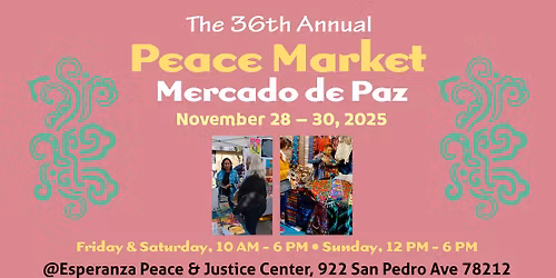 36th Annual Peace Market\/Mercado de Paz