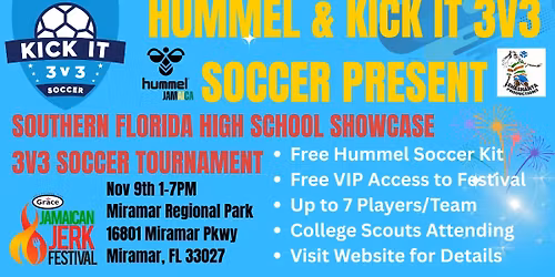 South Florida All Ages Youth & Adult 3v3 Soccer Tournament