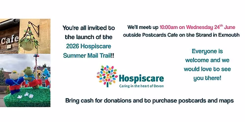 Launch of Hospiscare Summer Mail Trail Exmouth 2026