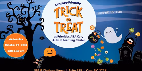 Priorities' Cary Learning Center Sensory-Friendly Trick-or-Treat