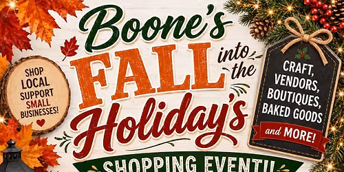 Boone Fall Craft,Vendors, Boutiques and More Shopping Event