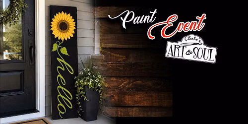 Sunflower Porch Leaner Painting Event at Antietam Brewery Hagerstown, MD