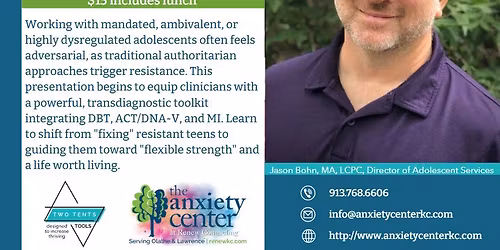 From Adversaries to Allies: Transforming Clinical Work with Adolescents CEU 