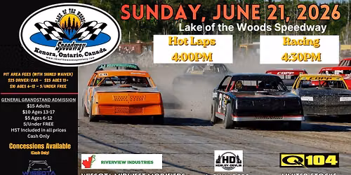 Sunday Racing! June 21st at 4pm