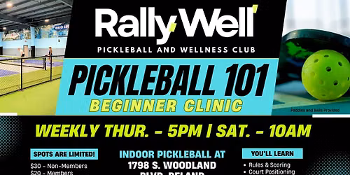 RallyWell Pickleball 101 Clinics