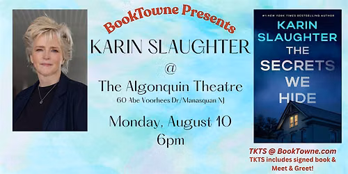 BookTowne Welcomes Karin Slaughter Author of The Secrets We Hide