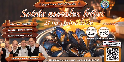 Soir\u00e9e moules frites \u00e0 Uhrwiller