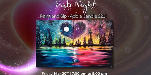 Date Night Paint and Sip - Add a Candle $20!