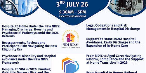 Melbourne 2026 NDISDA & Impact Housing Hospital-to-Home Summit